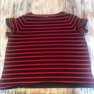 Land’s End size 3x striped tee. Orange & blue NWOT